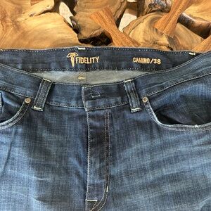 Fidelity Men's Dark Blue Slim Jeans, 38